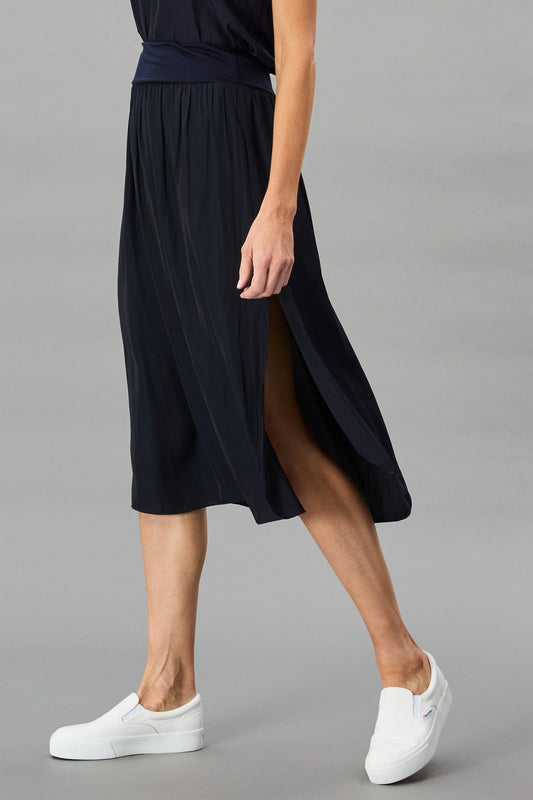 Side Slit Midi Skirt - Night Watch