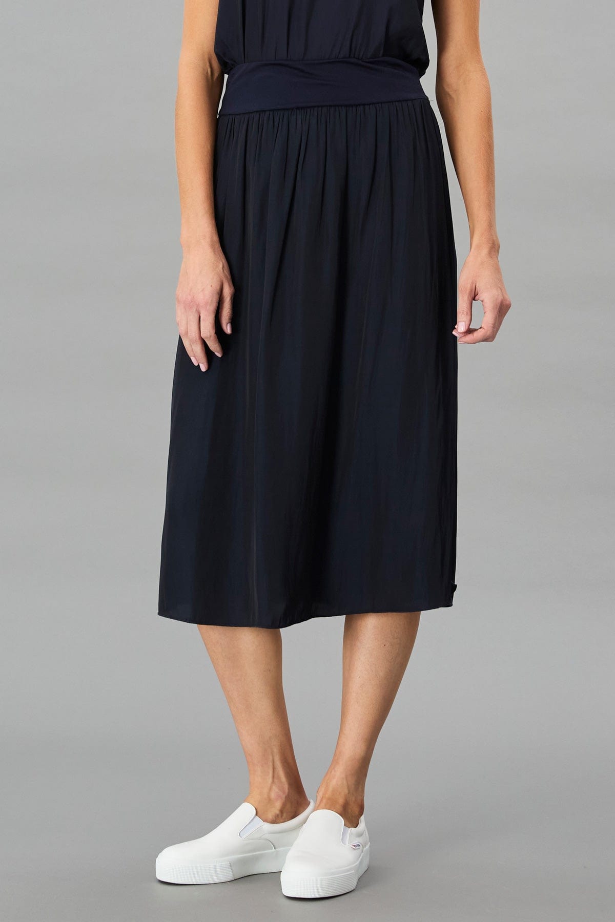 Side Slit Midi Skirt - Night Watch