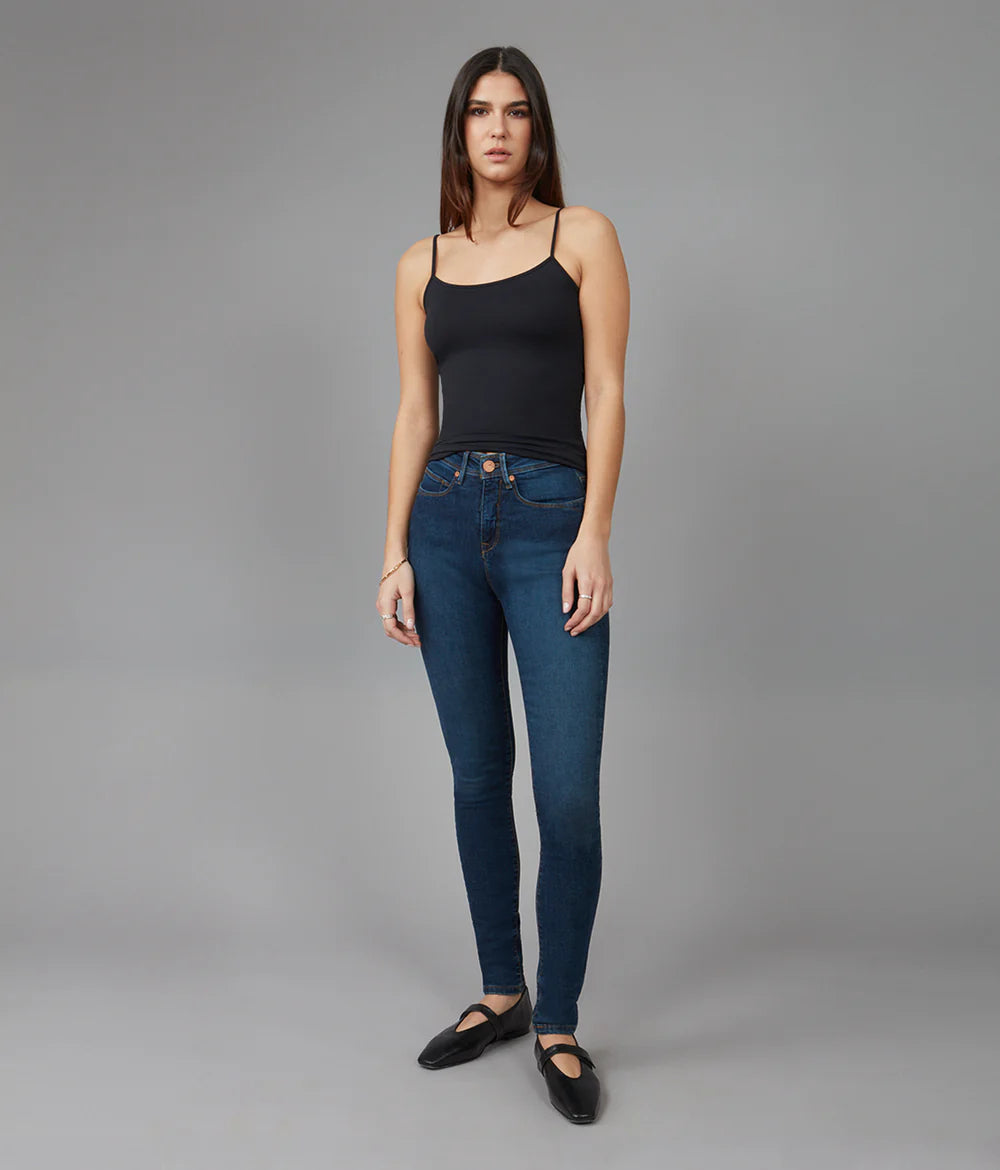 Alexa High Rise Skinny Jean - Rugged Classic Blue