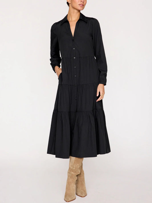 The Long Sleeve Havana Dress - Black