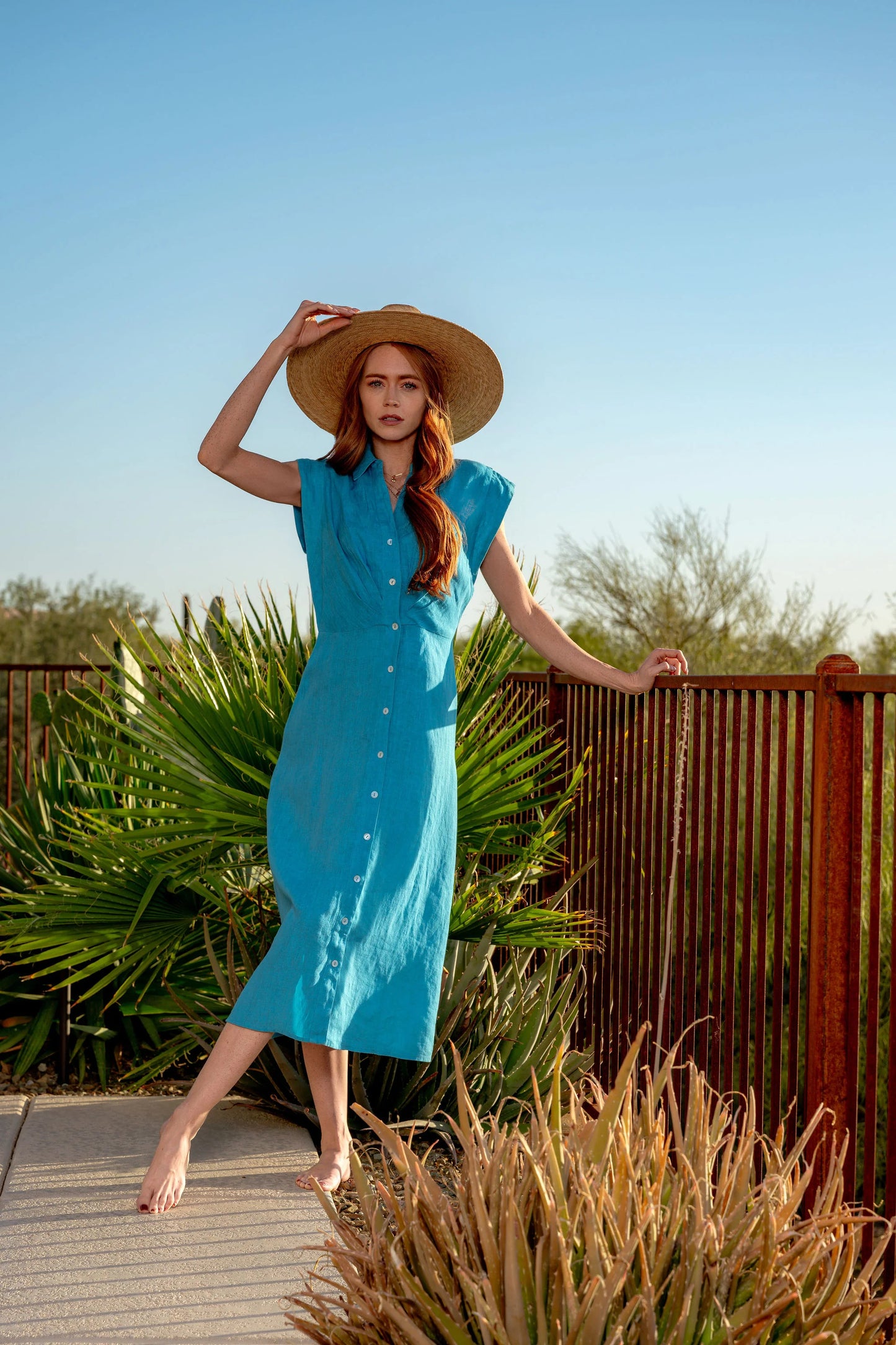 Simmons Dress - Maui Blue