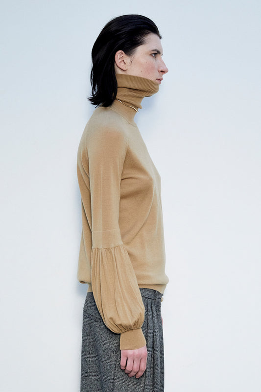 Turtleneck Sweater - Tan