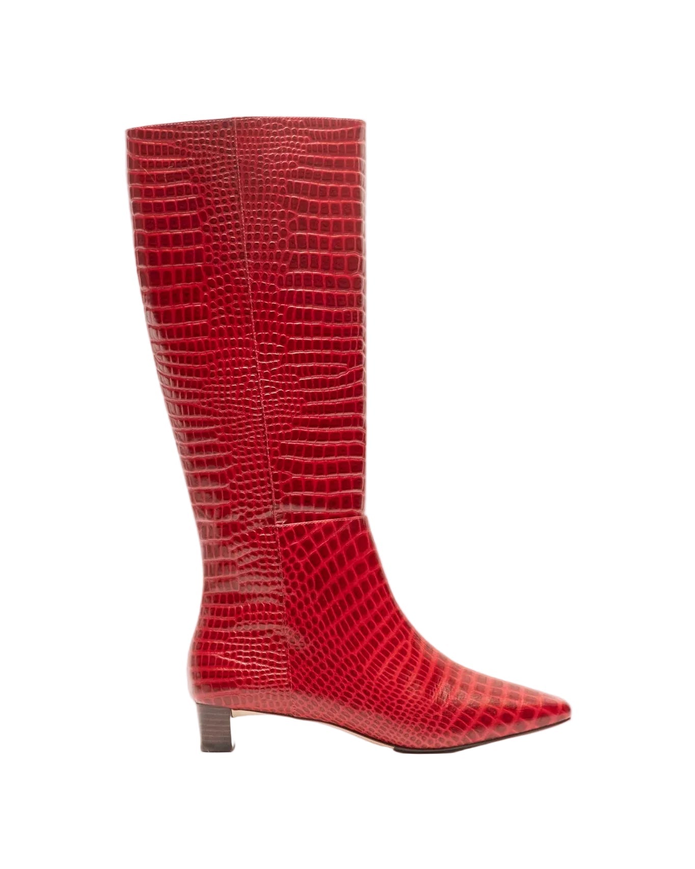 Mackie Leather Boot - Red
