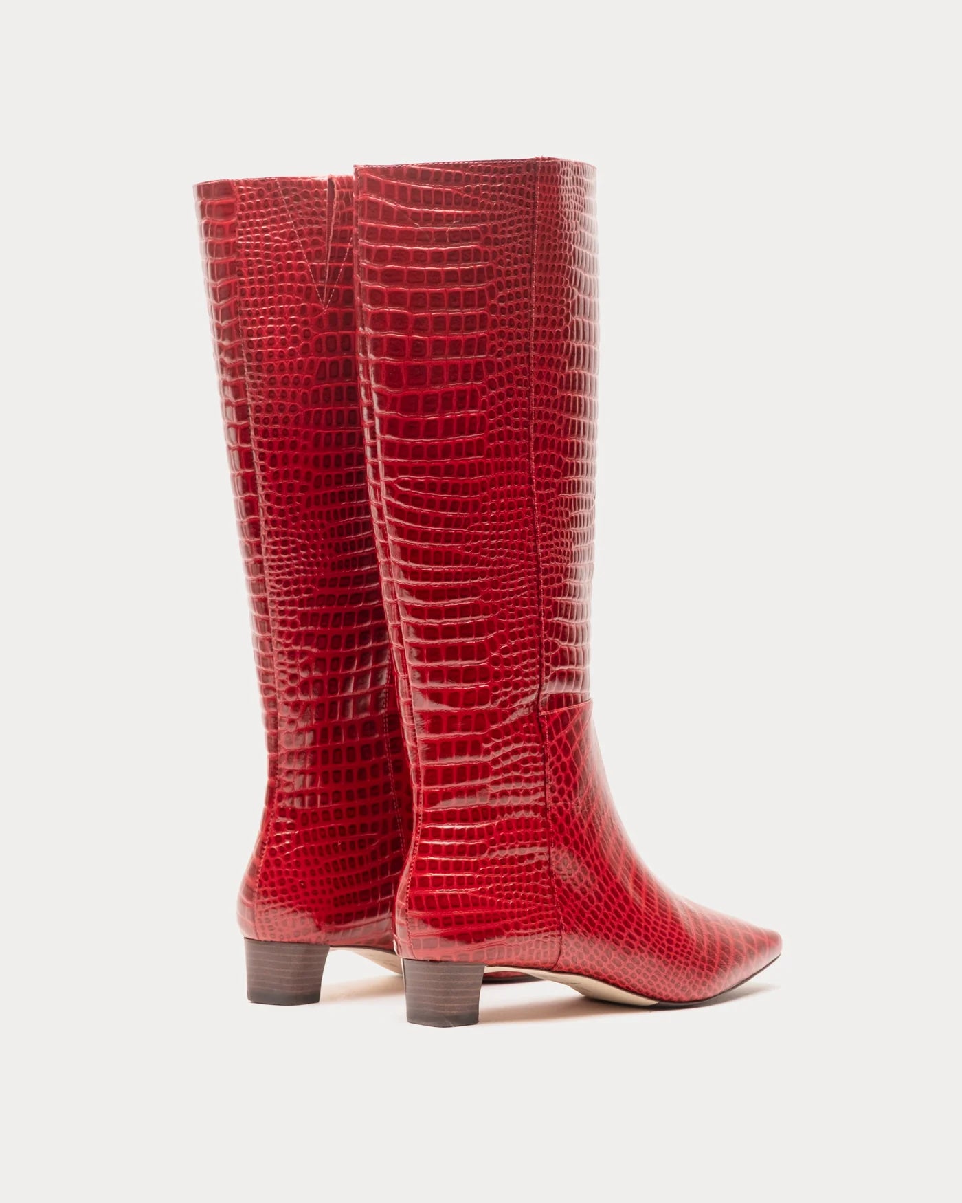 Mackie Leather Boot - Red