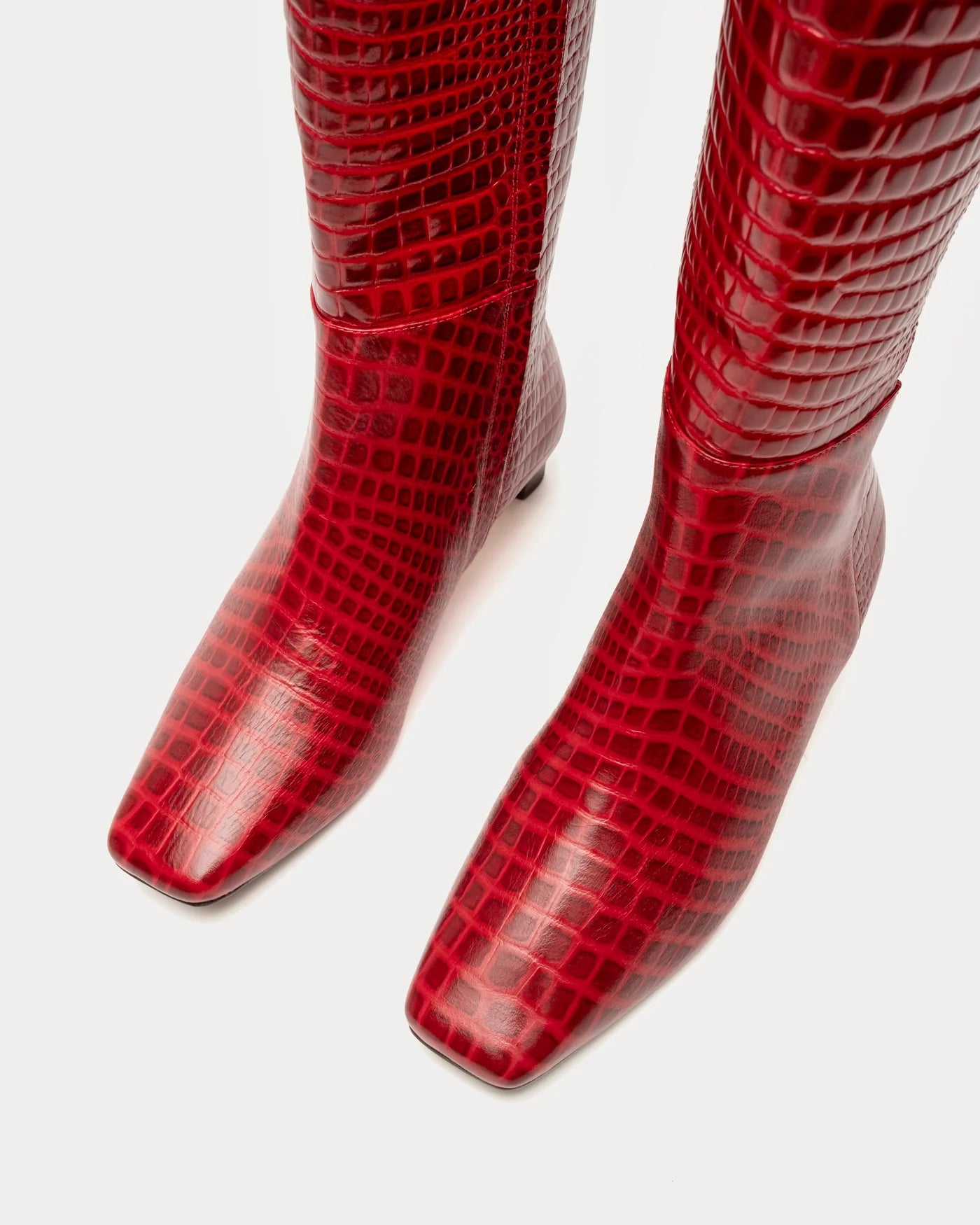 Mackie Leather Boot - Red