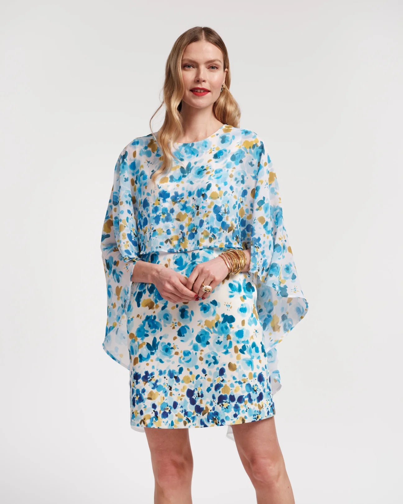 Mini Cape Dress Pocket Full of Posies