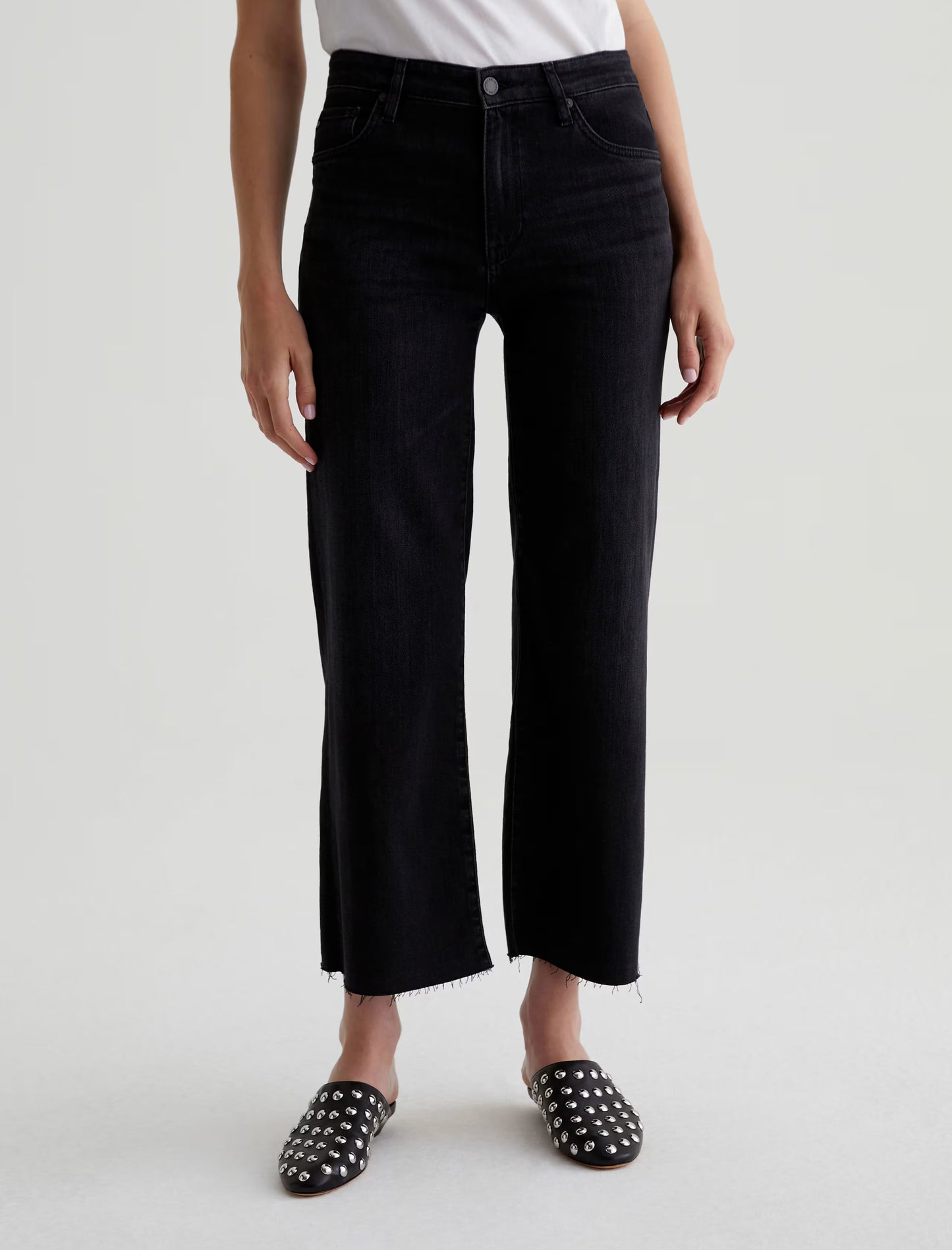 Saige Mid-Rise Wide Leg Crop - Glasgow