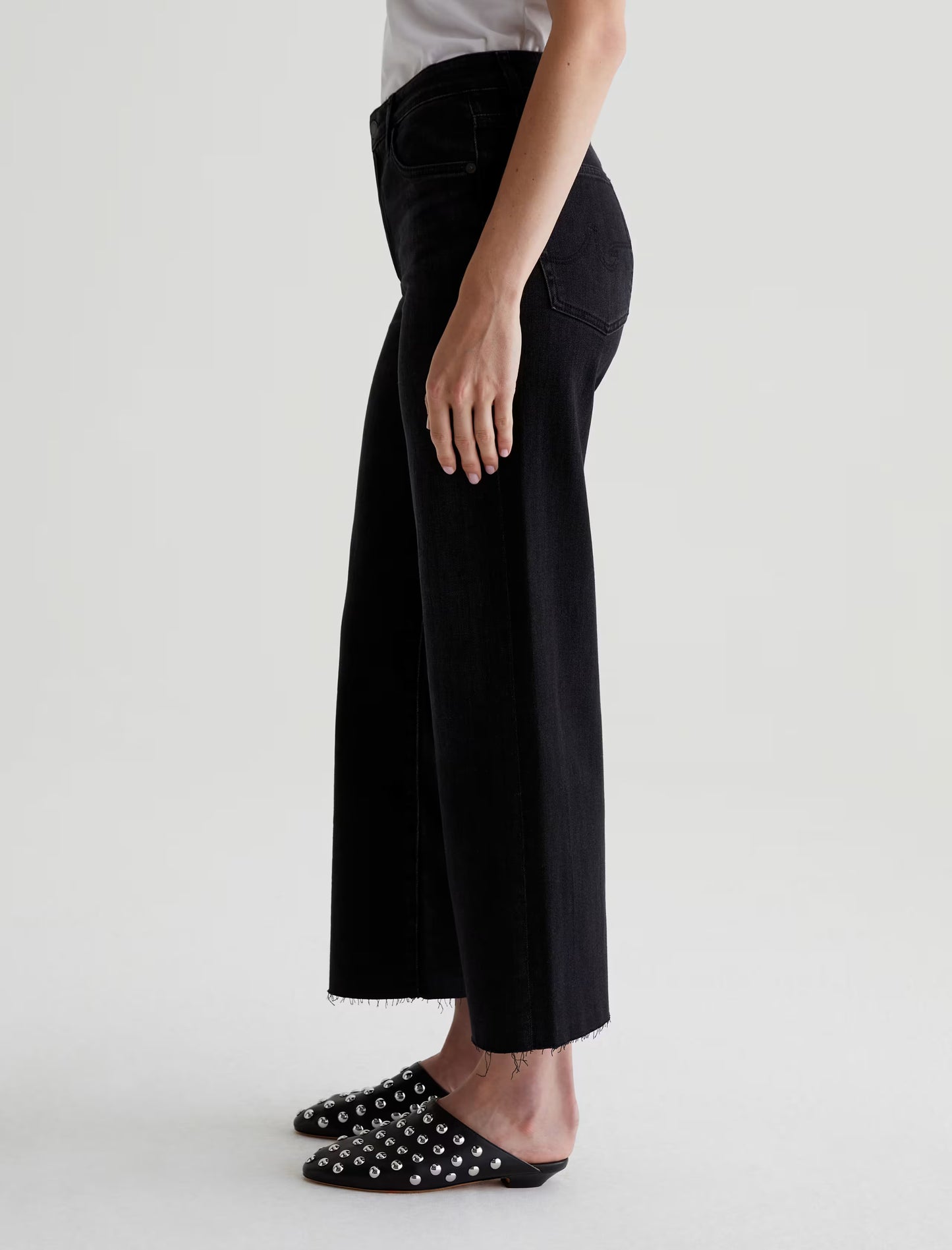 Saige Mid-Rise Wide Leg Crop - Glasgow