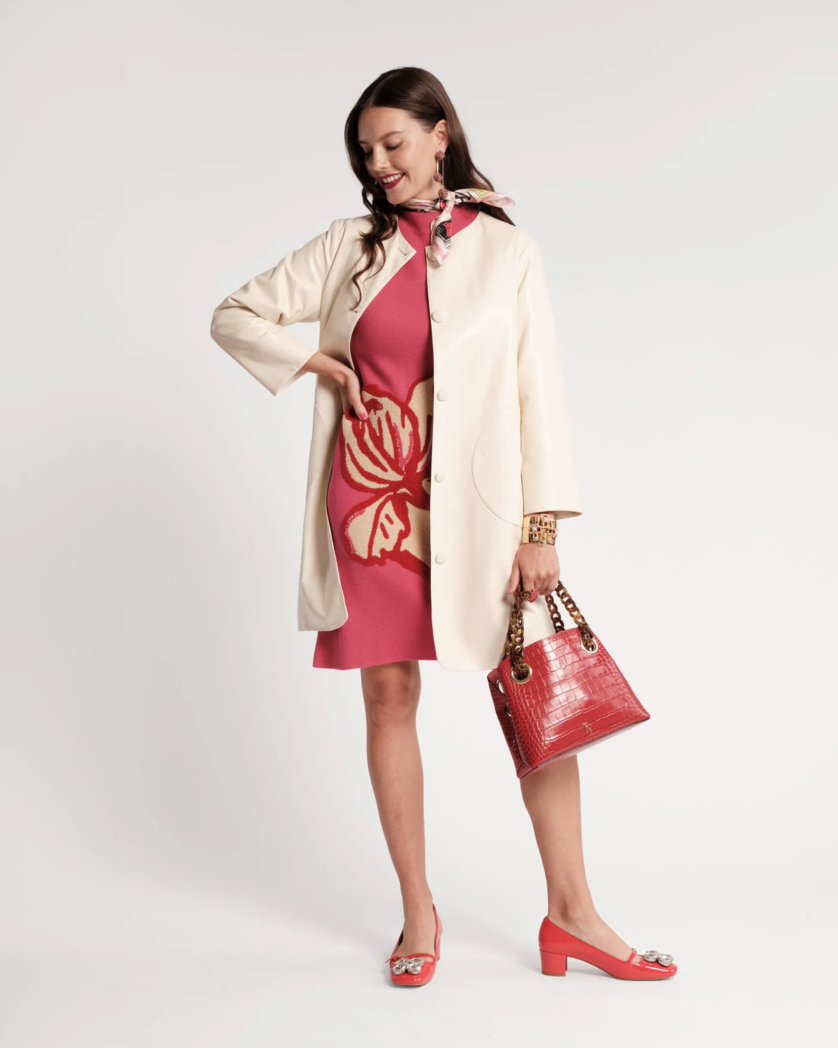 Mod Faux Leather Jacket - Oyster
