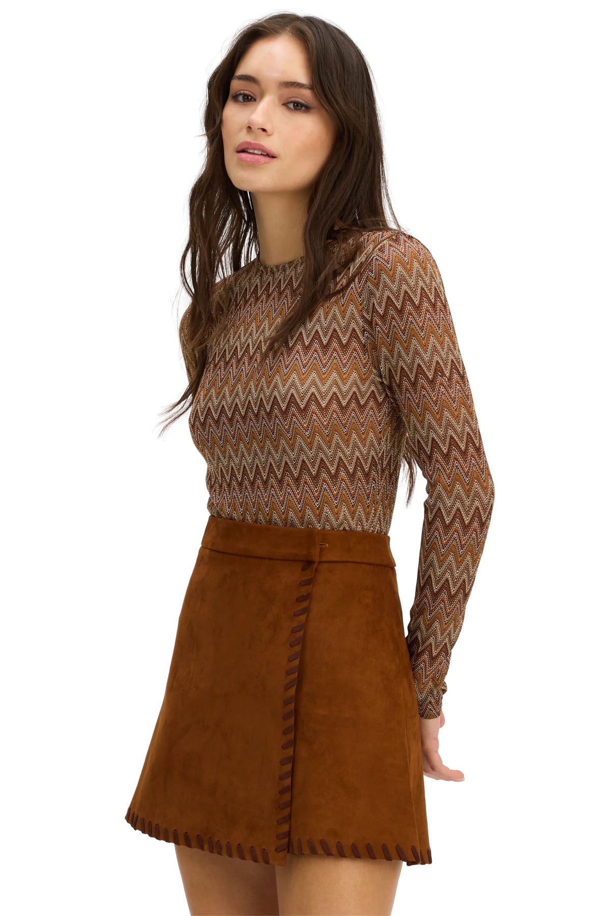 Noelle Top - Chestnut Multi