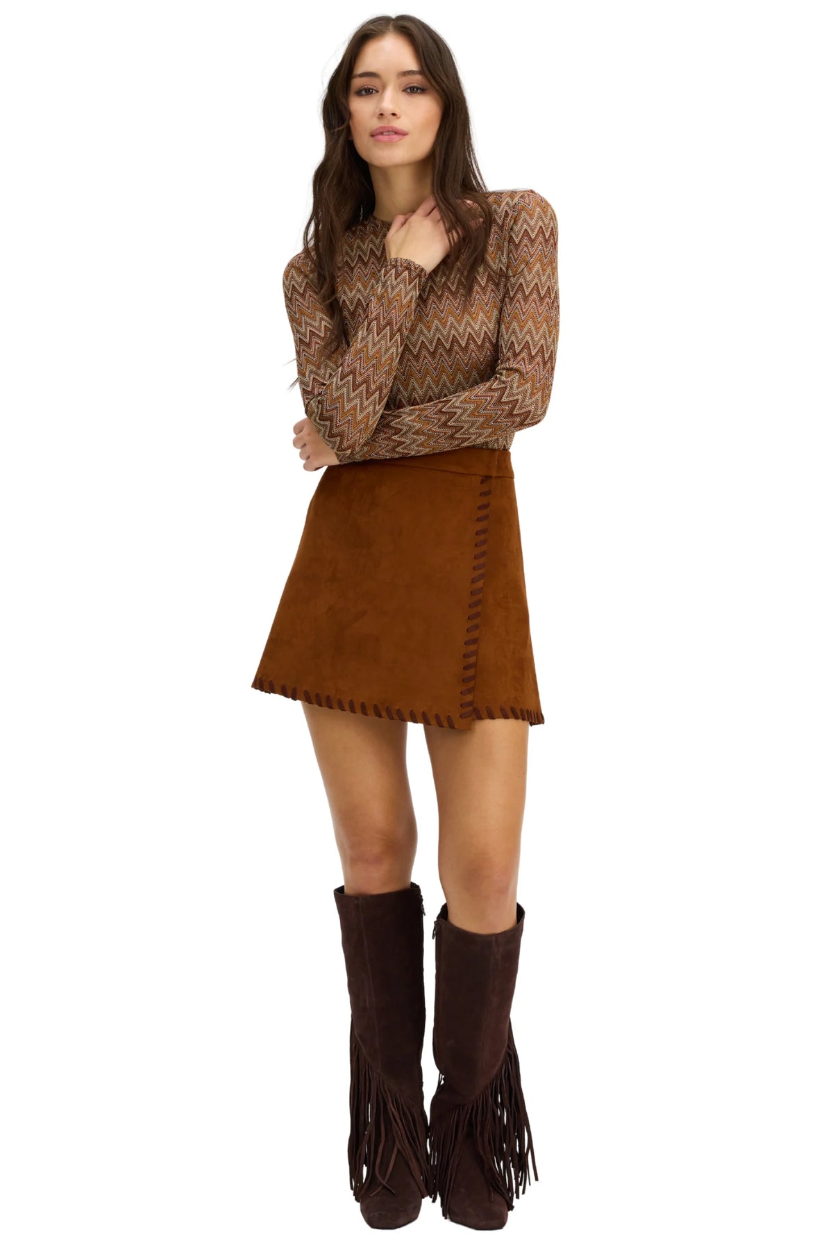 Noelle Top - Chestnut Multi