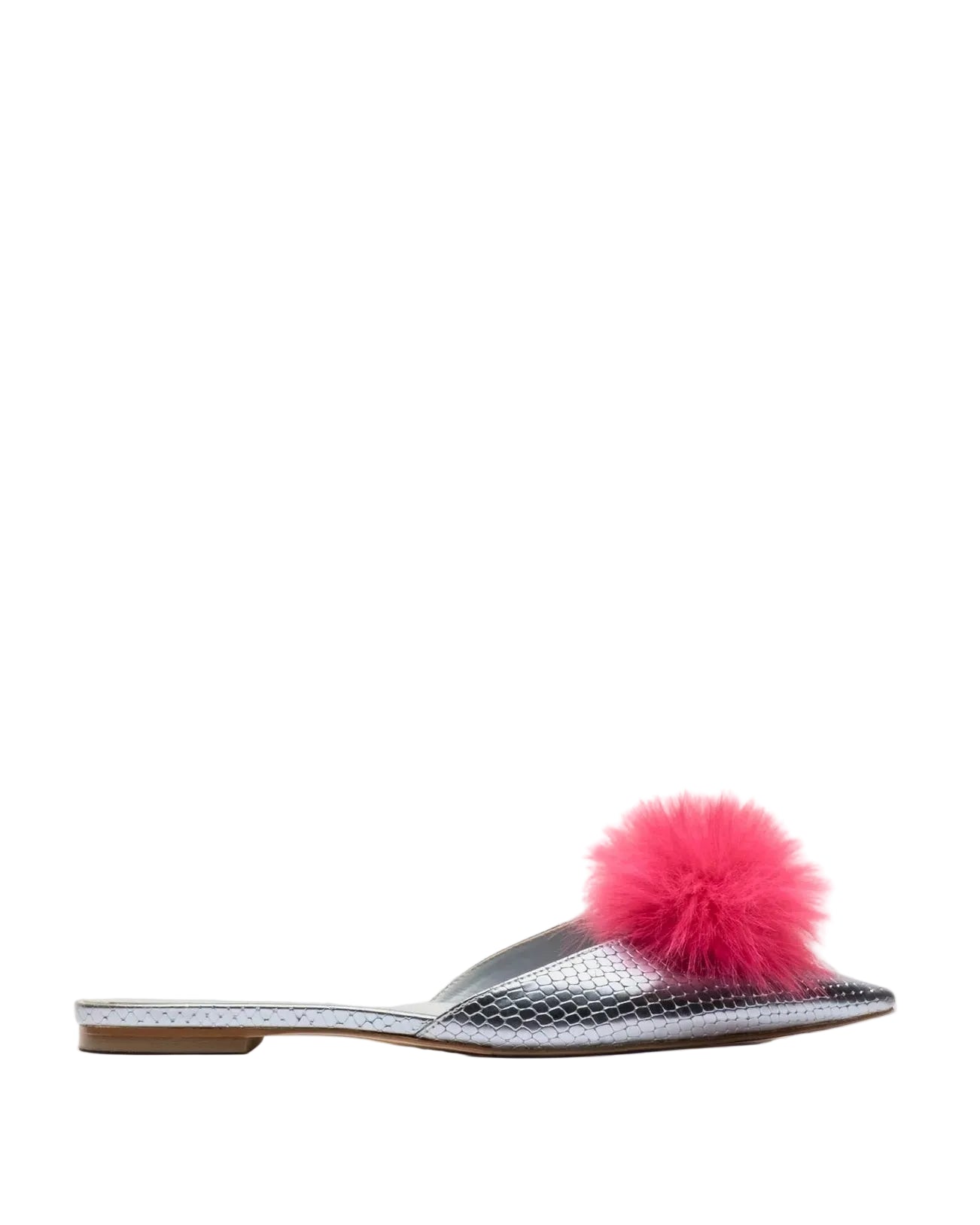 Pauline Pom Pom Flat - Light Blue