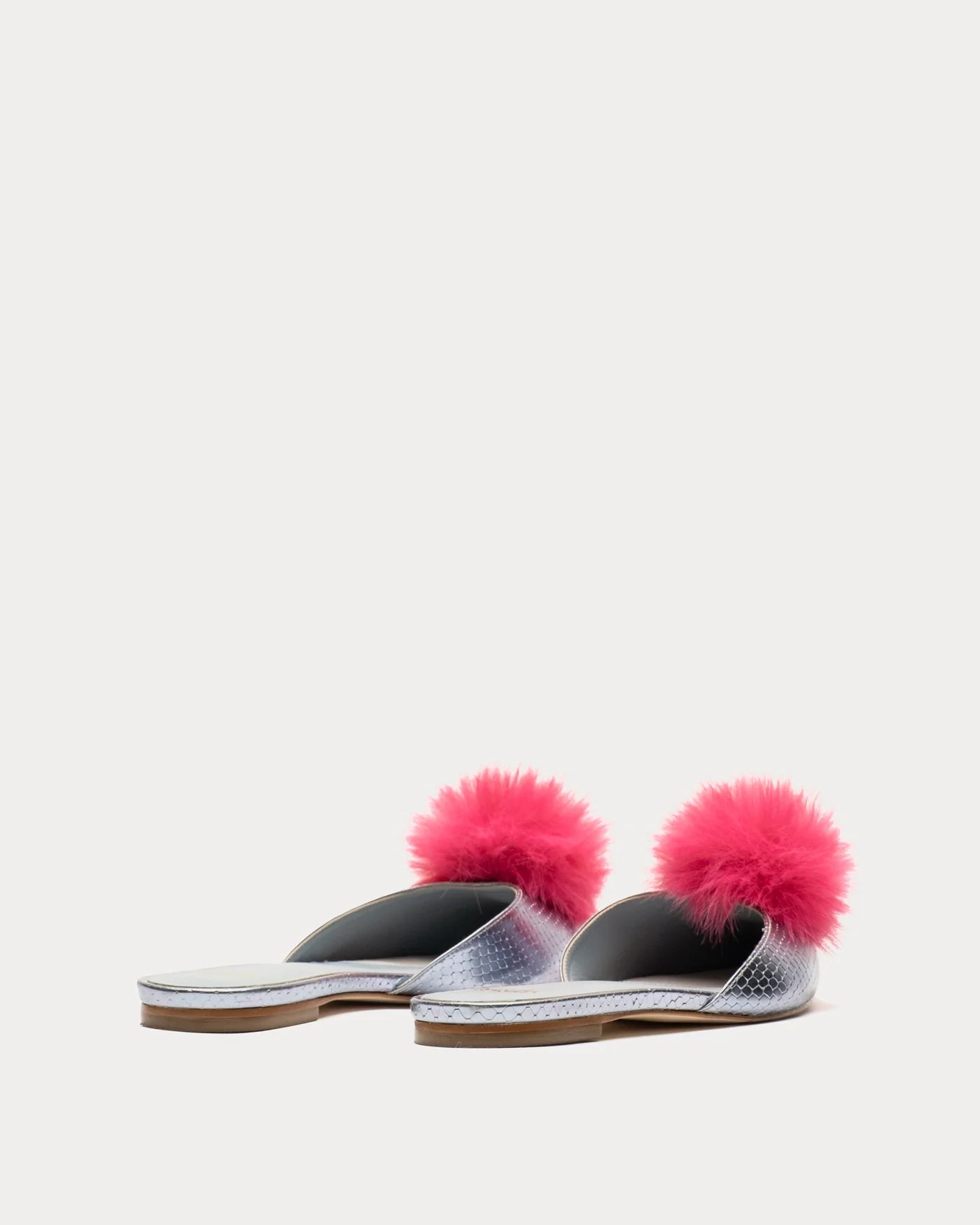 Pauline Pom Pom Flat - Light Blue