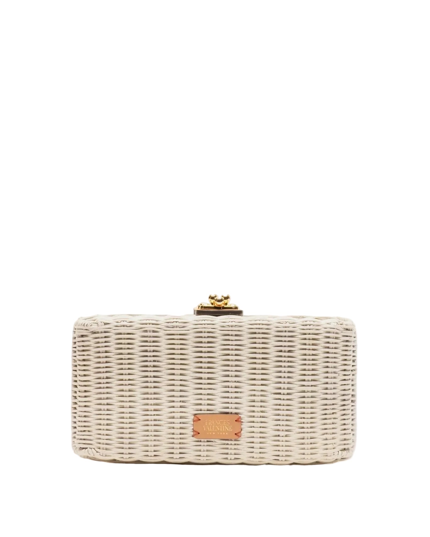 Pepper Wicker Clutch - Off White