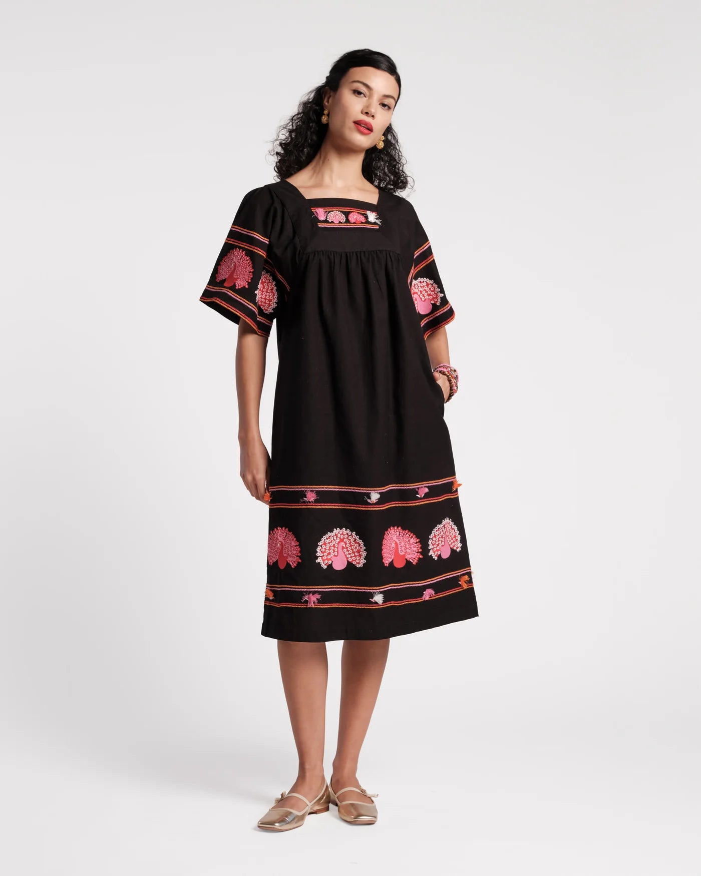 Picnic Midi Dress - Black