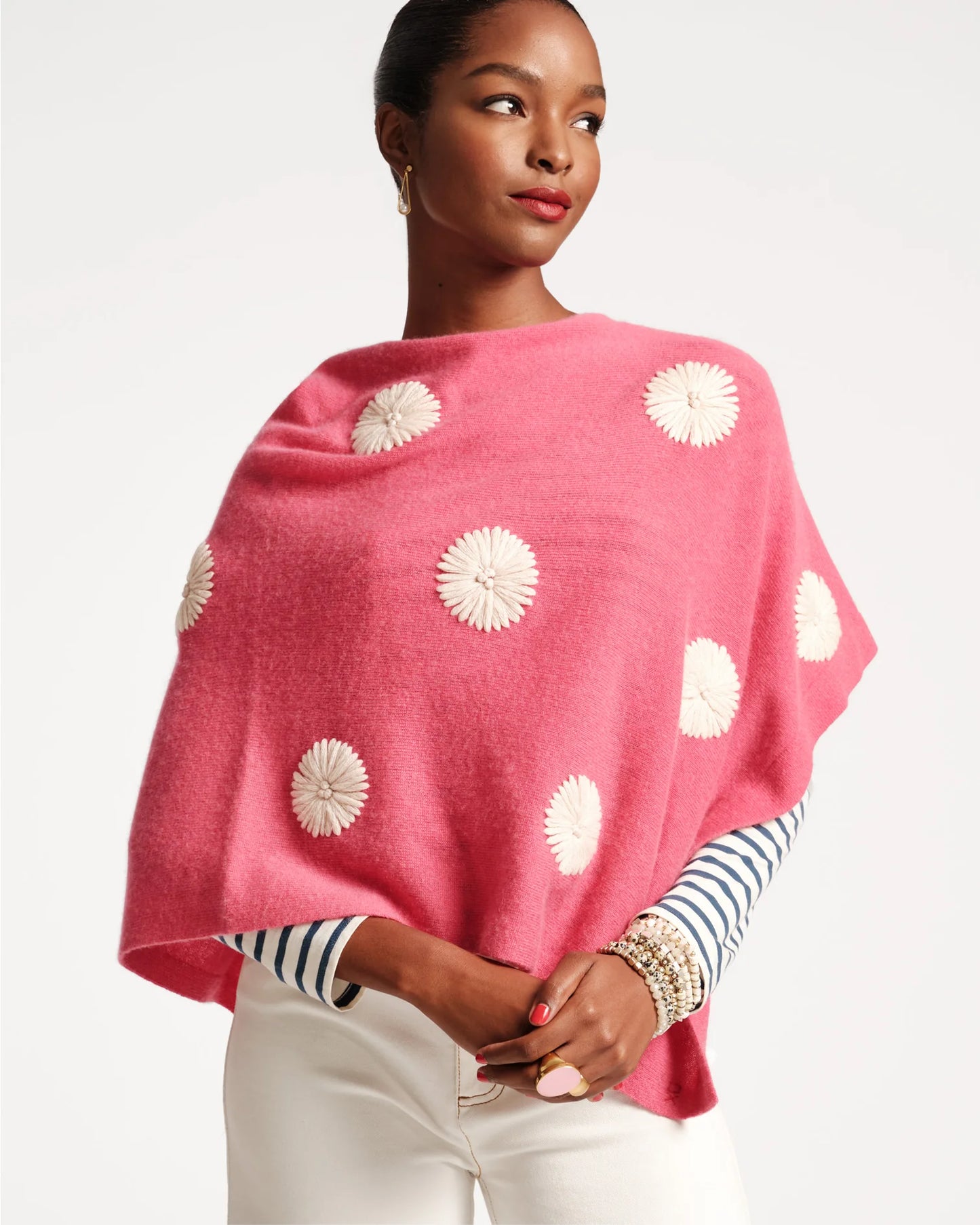 Le Petit Poncho - Pink & Oyster