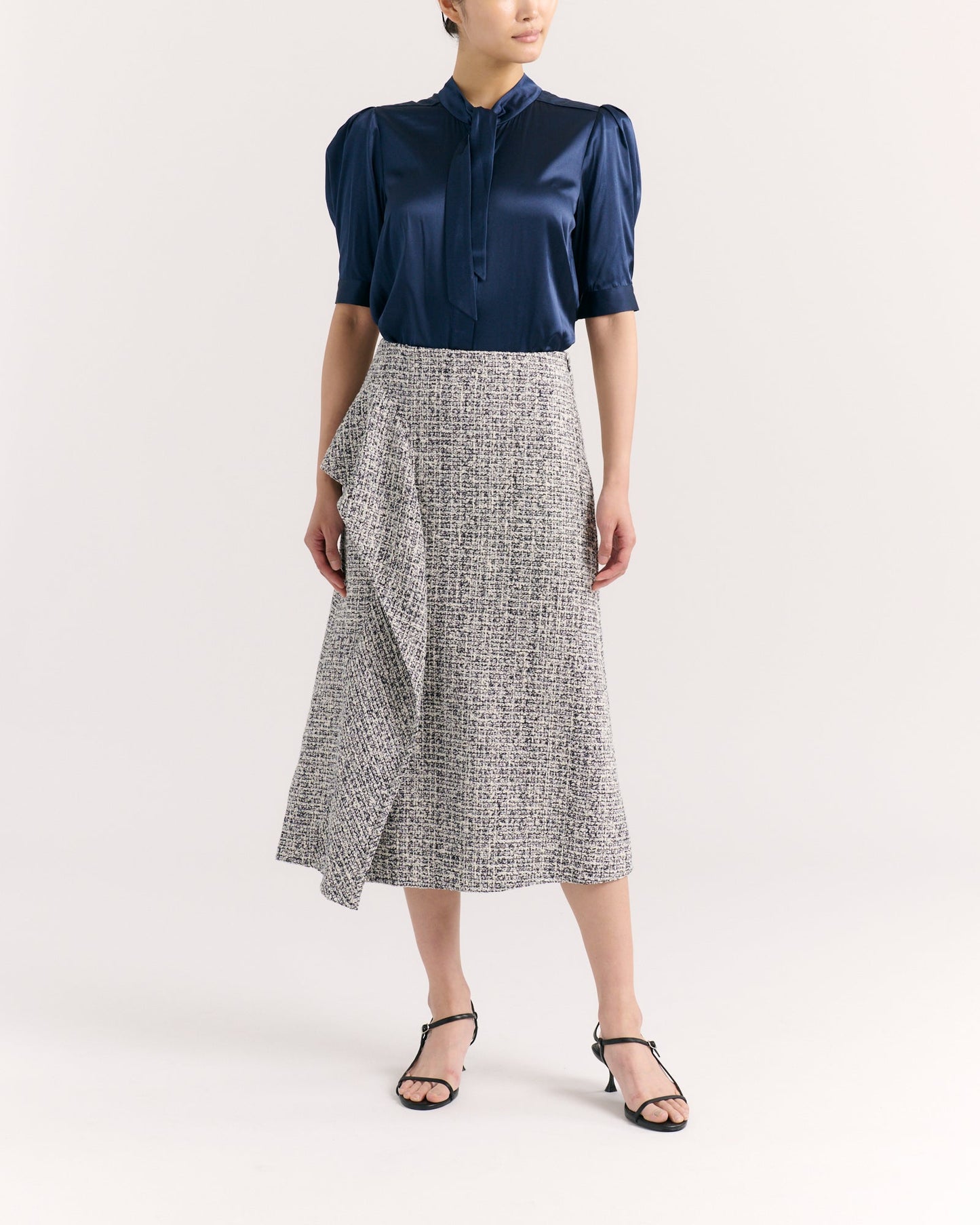 Juniper Midi Skirt - Multicolor Tweed