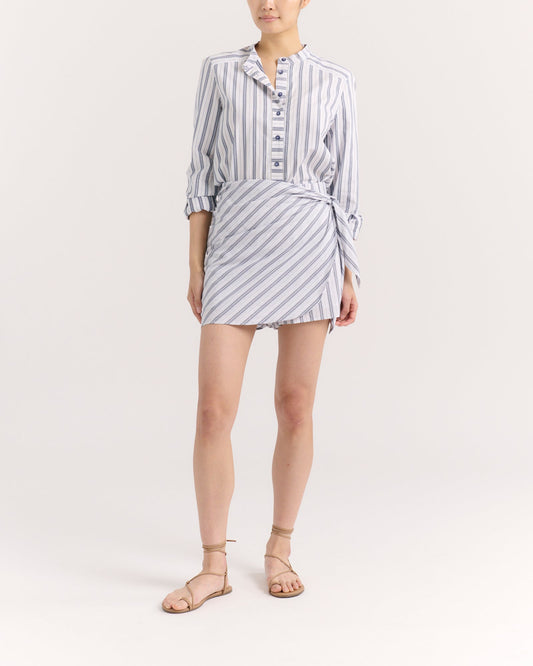 Maris Skort - Coastal Indigo Stripe