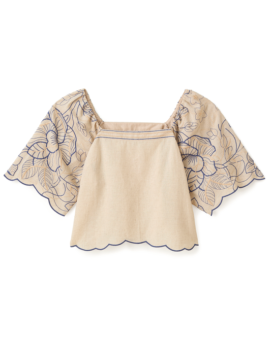 Bryn Top - Natural Linen