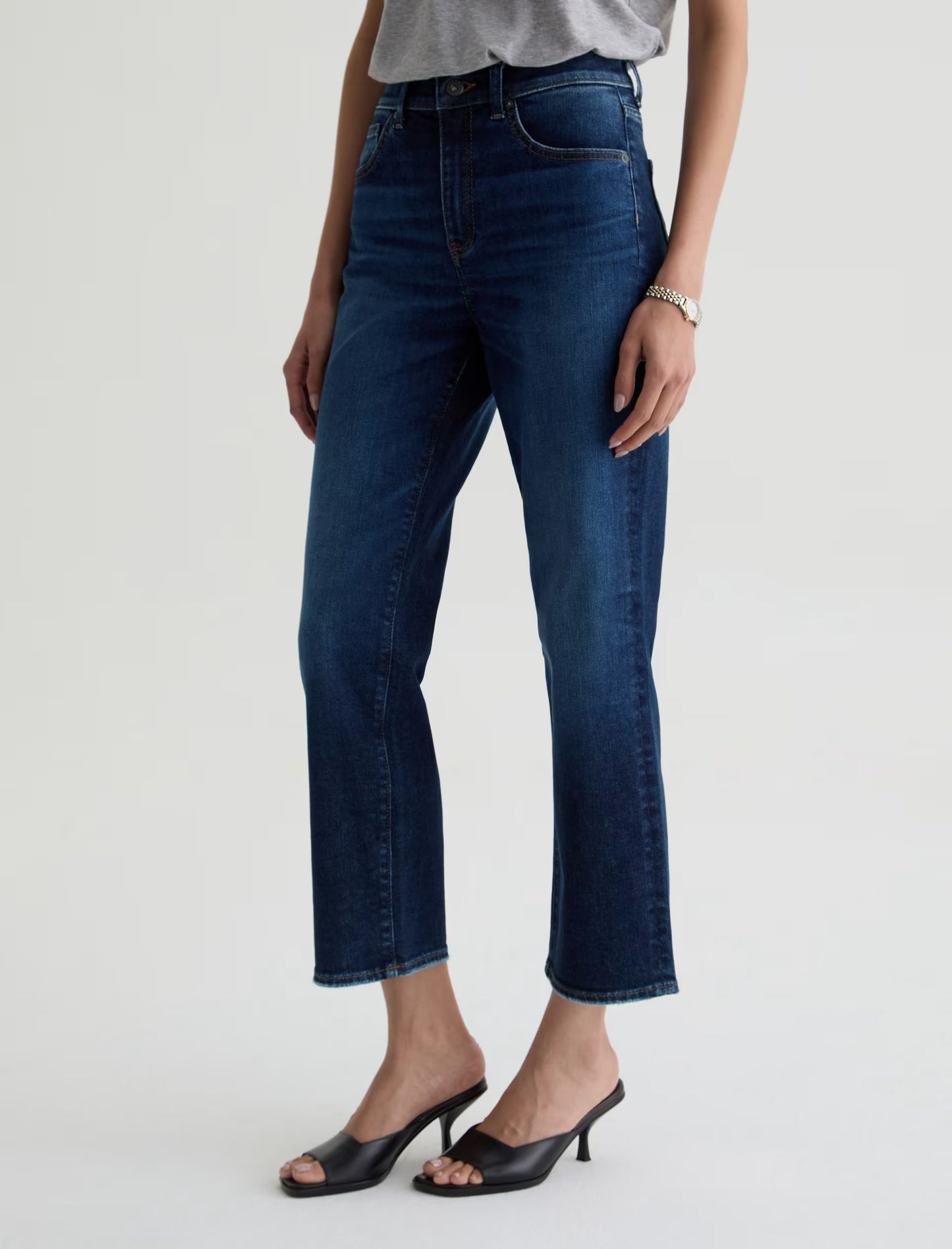 Brinley Mid-Rise Straight Crop - Outspoken