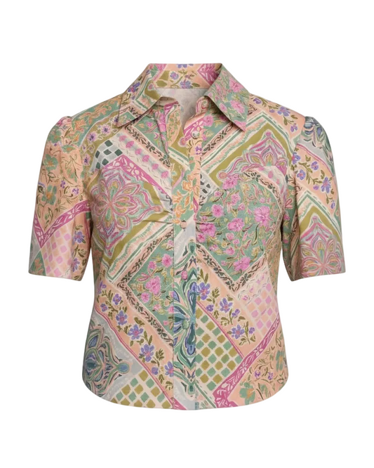 Jamie Top - Rosabelle Patchwork Print
