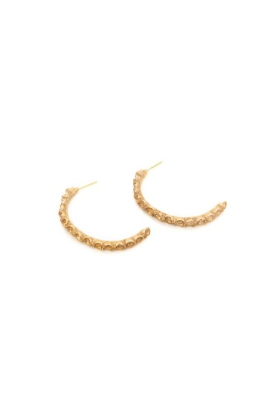 Poppy Row Hoop Earrings - Gold