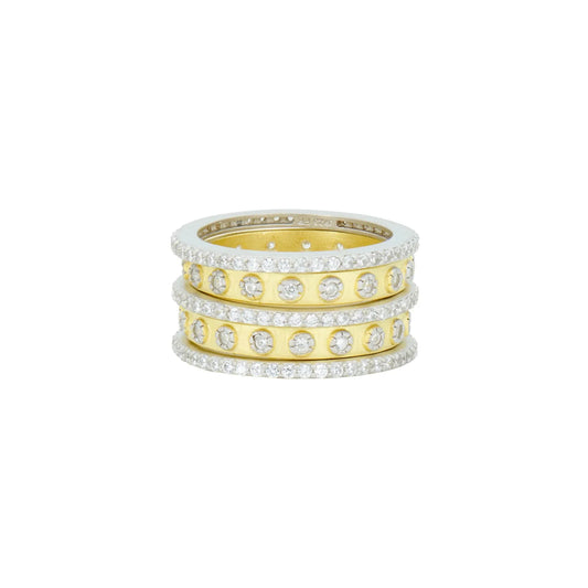 TWO TONE 5-STACK RING