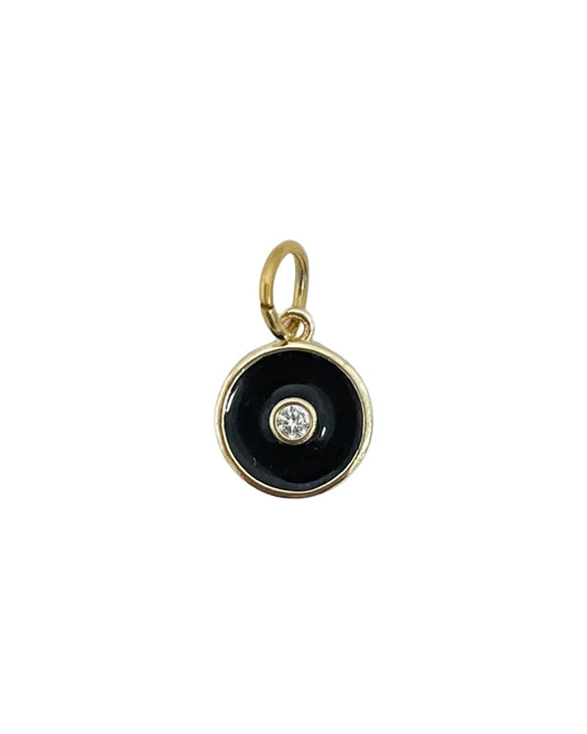 Mini Bezel Charm - Black