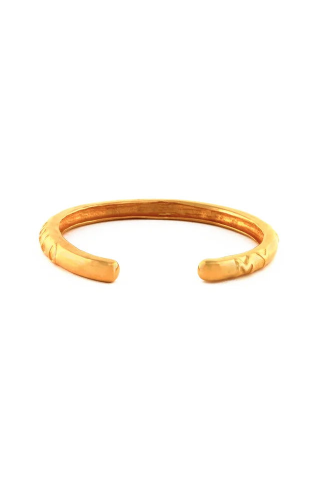 MOLW Script Cuff Bracelet - Gold