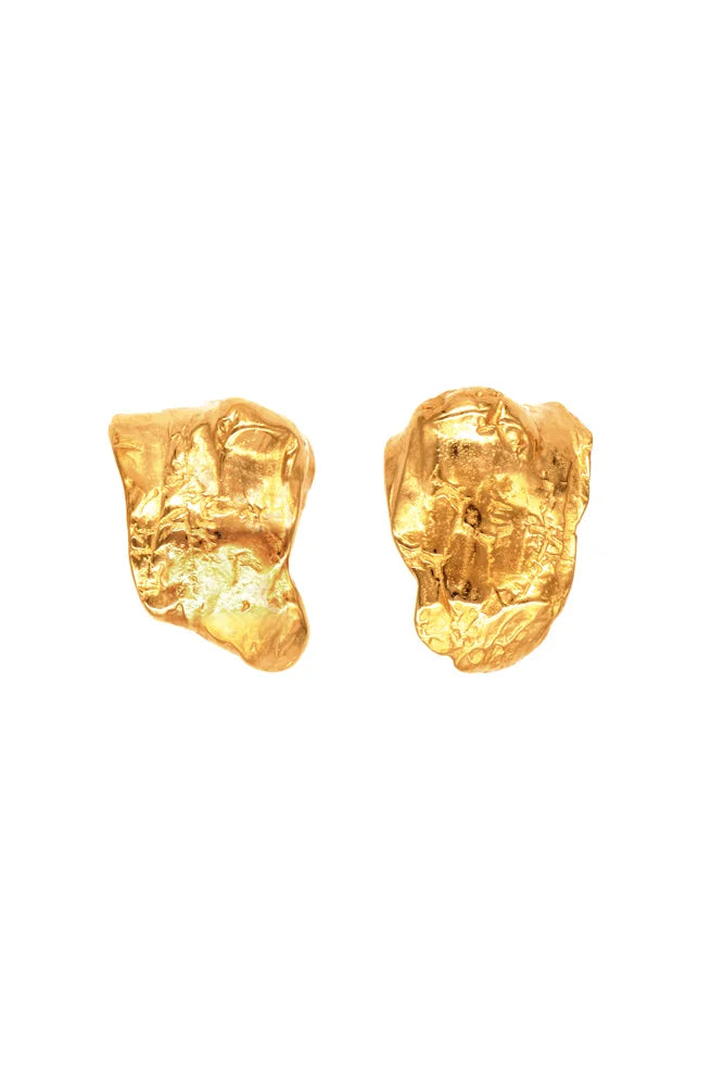 'C' Dunes Earrings - Gold