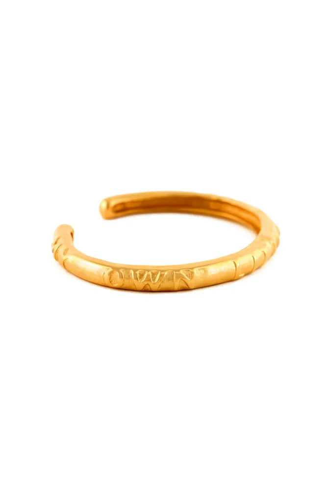 MOLW Script Cuff Bracelet - Gold
