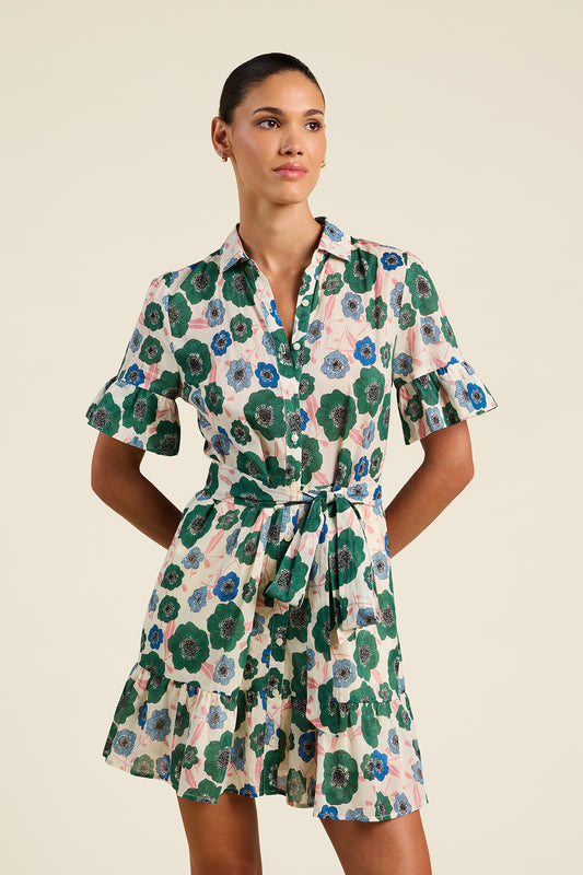 Martinique Dress - Greenhouse Bloom