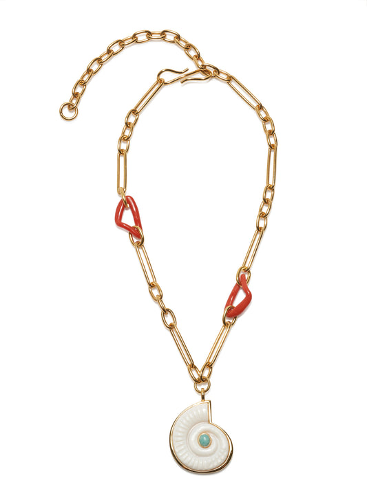Sirena Shell Necklace - White