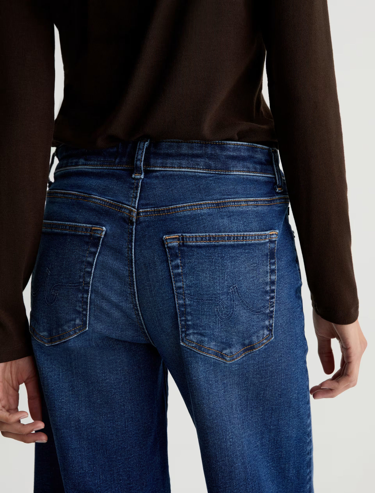 Saige Mid-Rise Wide Leg Crop - Hard Bop