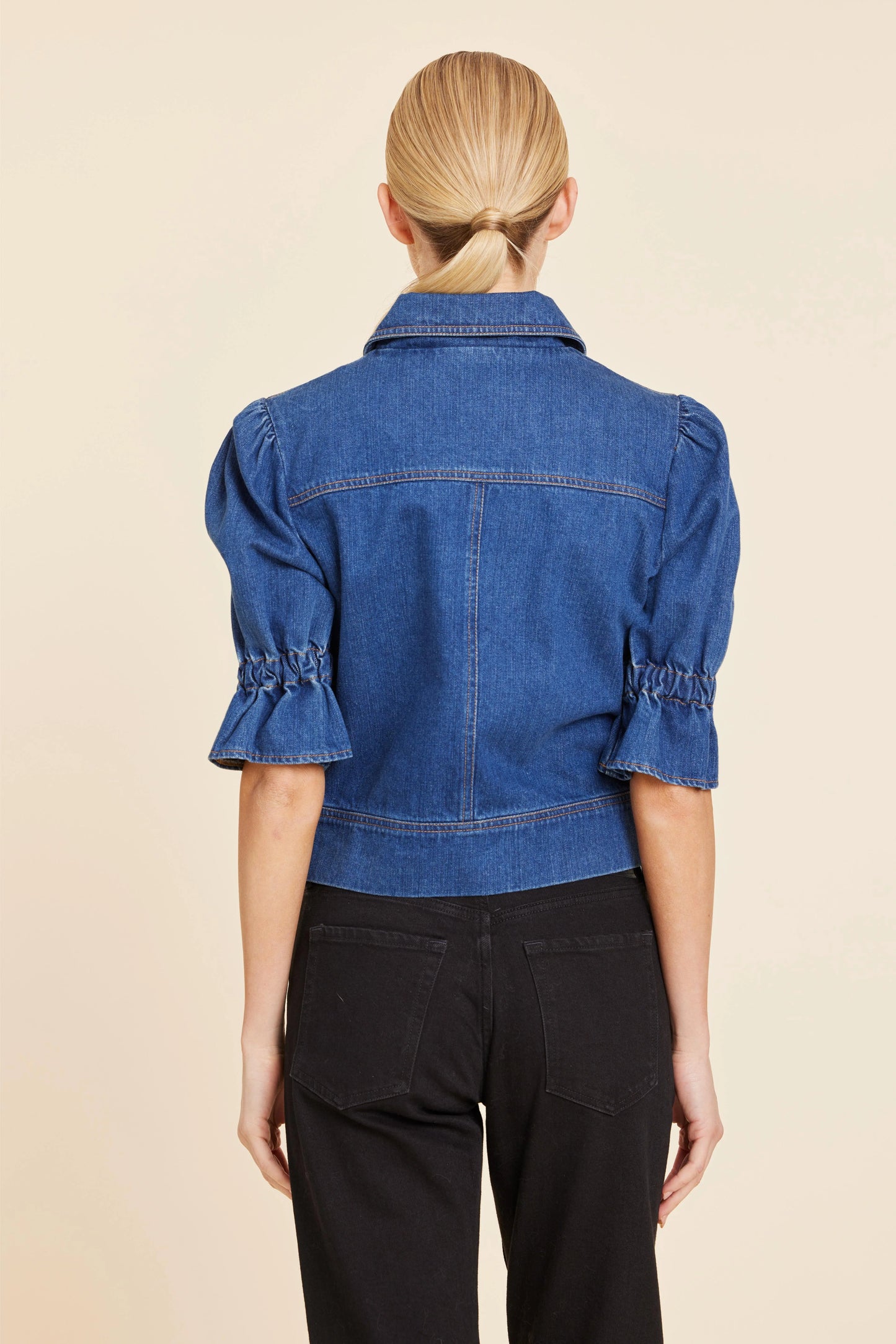 Denim Double Zip Jacket - Denim