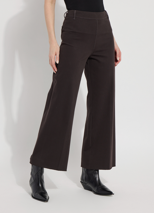 Erin High Waist Wide Leg Denim - Espresso