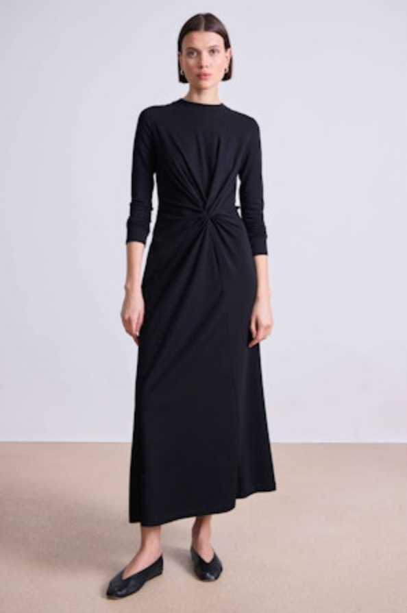 Long Sleeve Volta Dress - Black