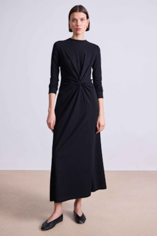 Long Sleeve Volta Dress - Black