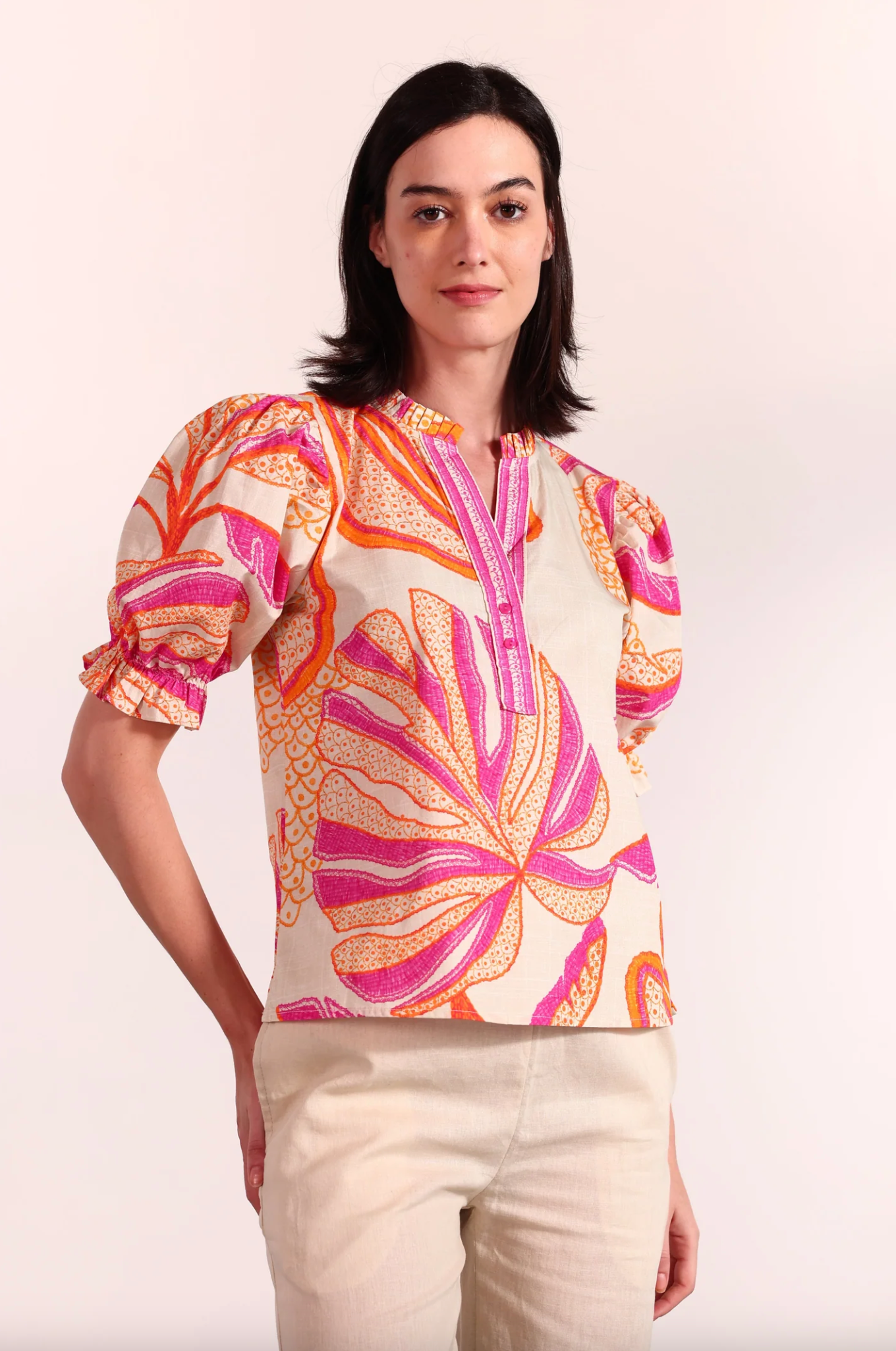 Amy Top - Outline Palms