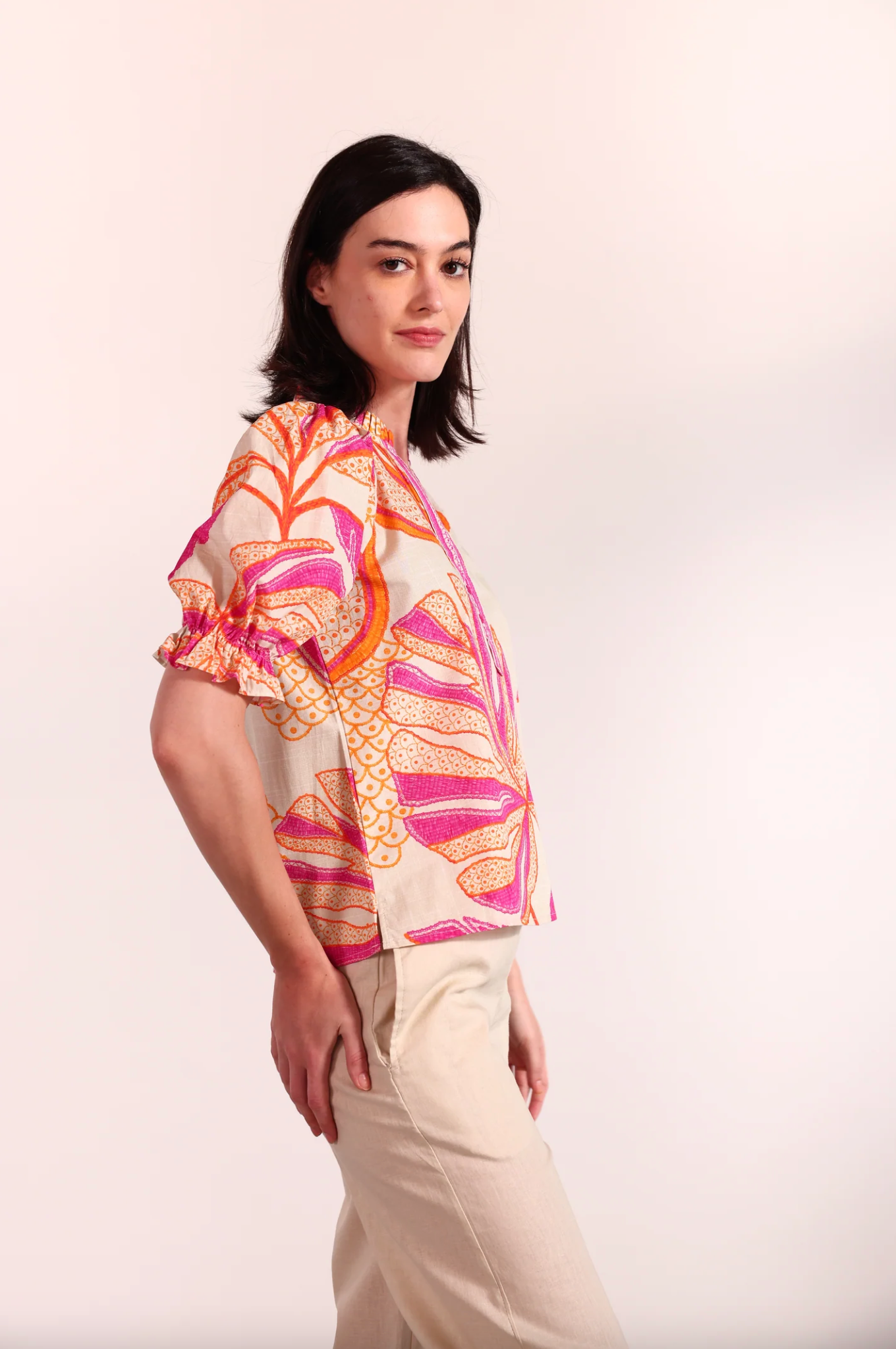 Amy Top - Outline Palms