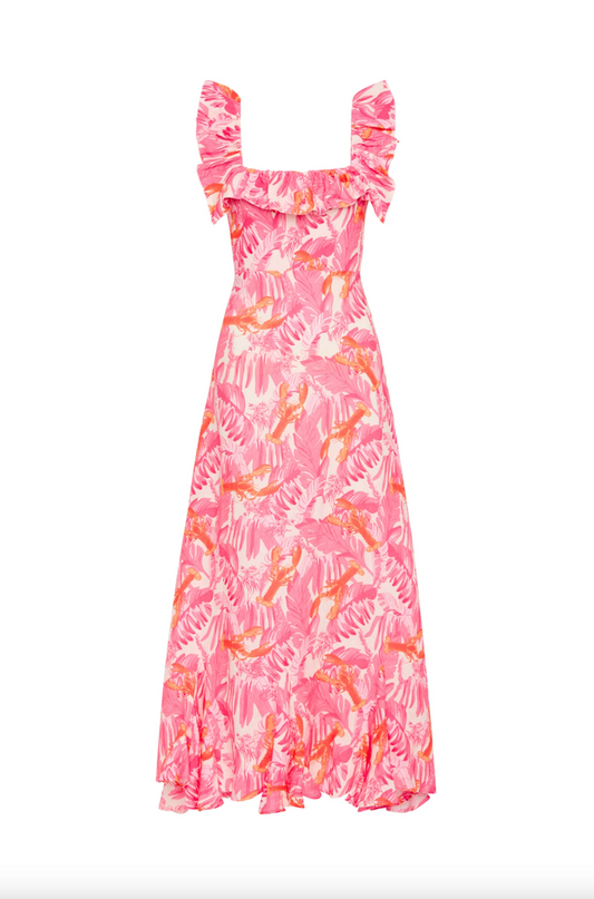 Daisy Dress - Pink Lobster