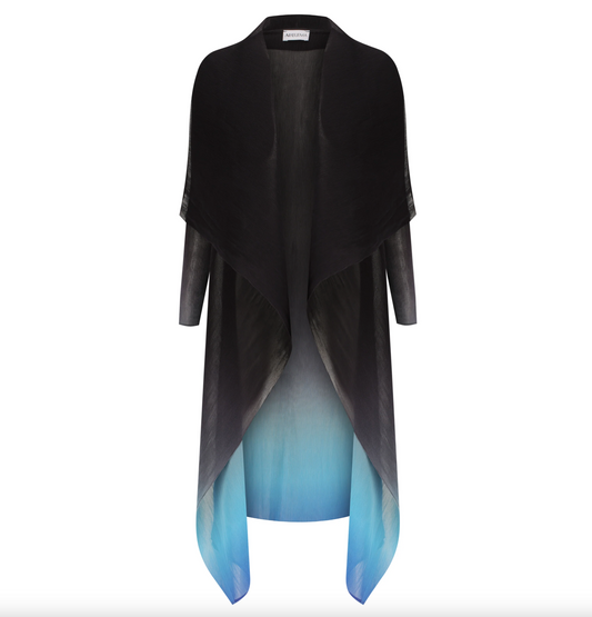 Collare Coat - Onyx to Malibu Blues