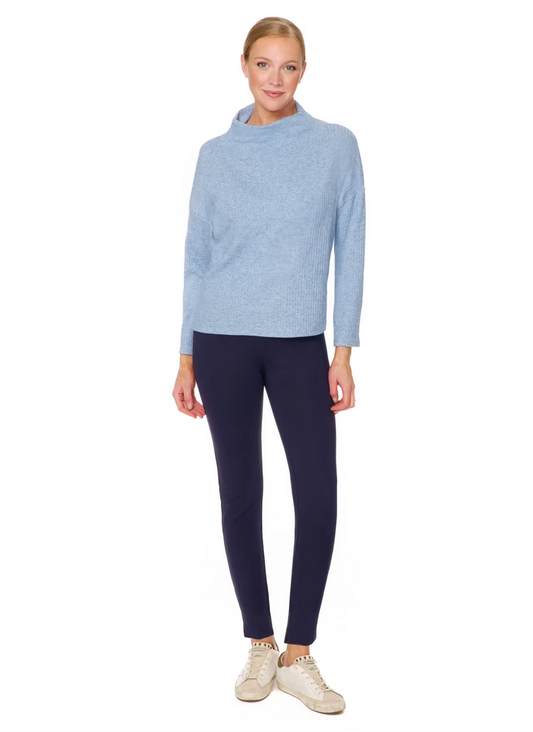 Boxy Funnel Neck - Denim