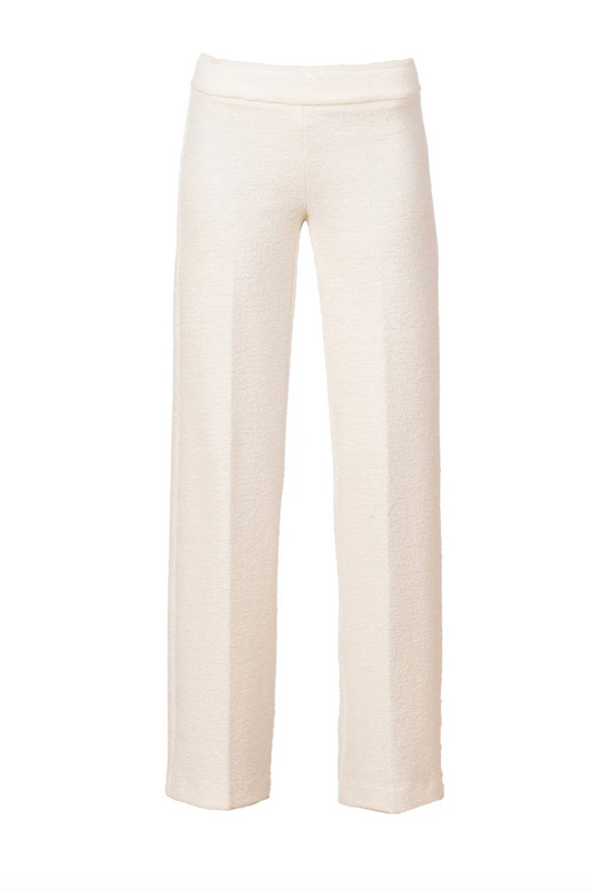 The Flavia Pant - Boucle Winter White