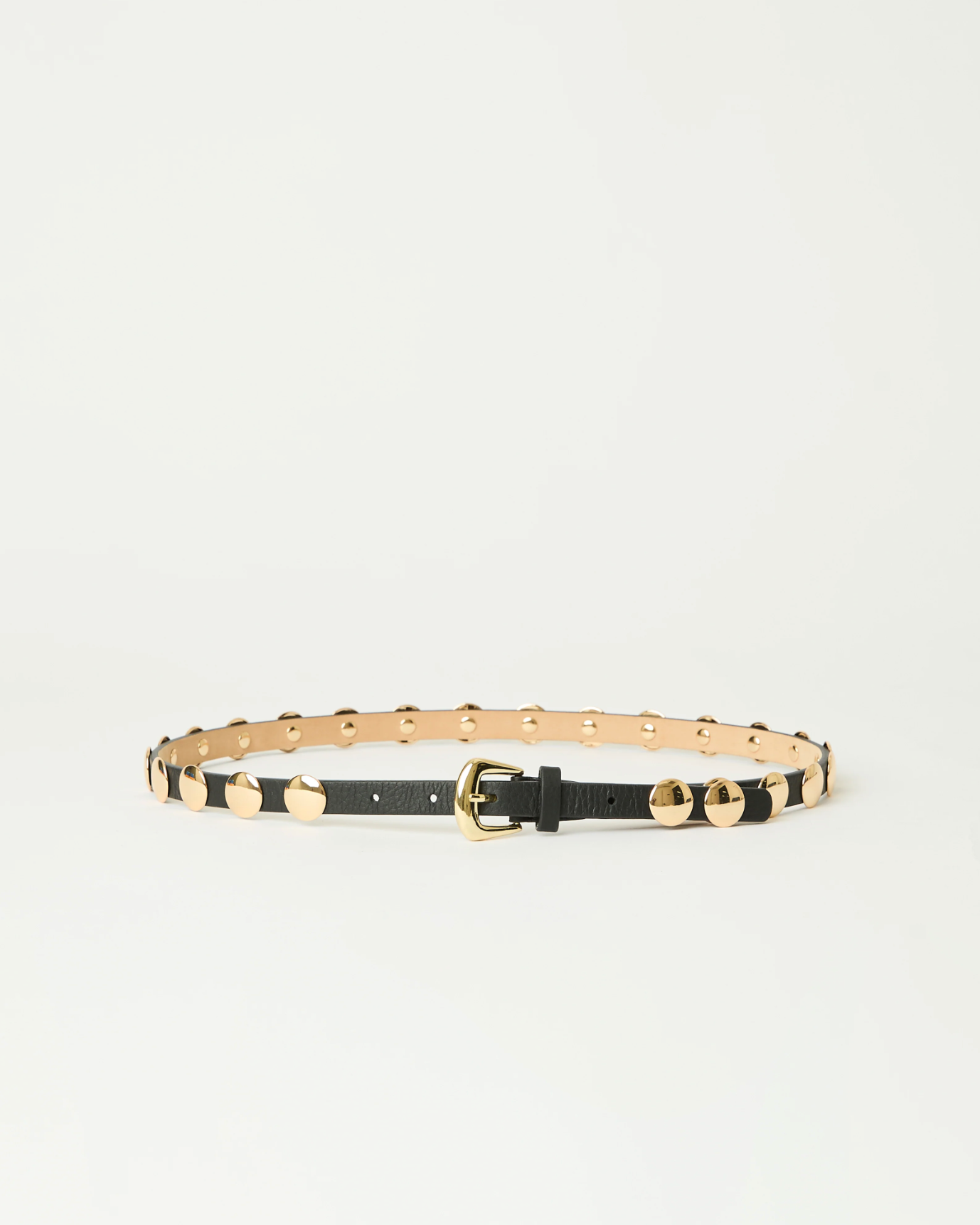 Ames Leather Belt - Black Gold
