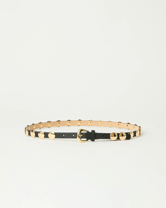 Ames Leather Belt - Black Gold