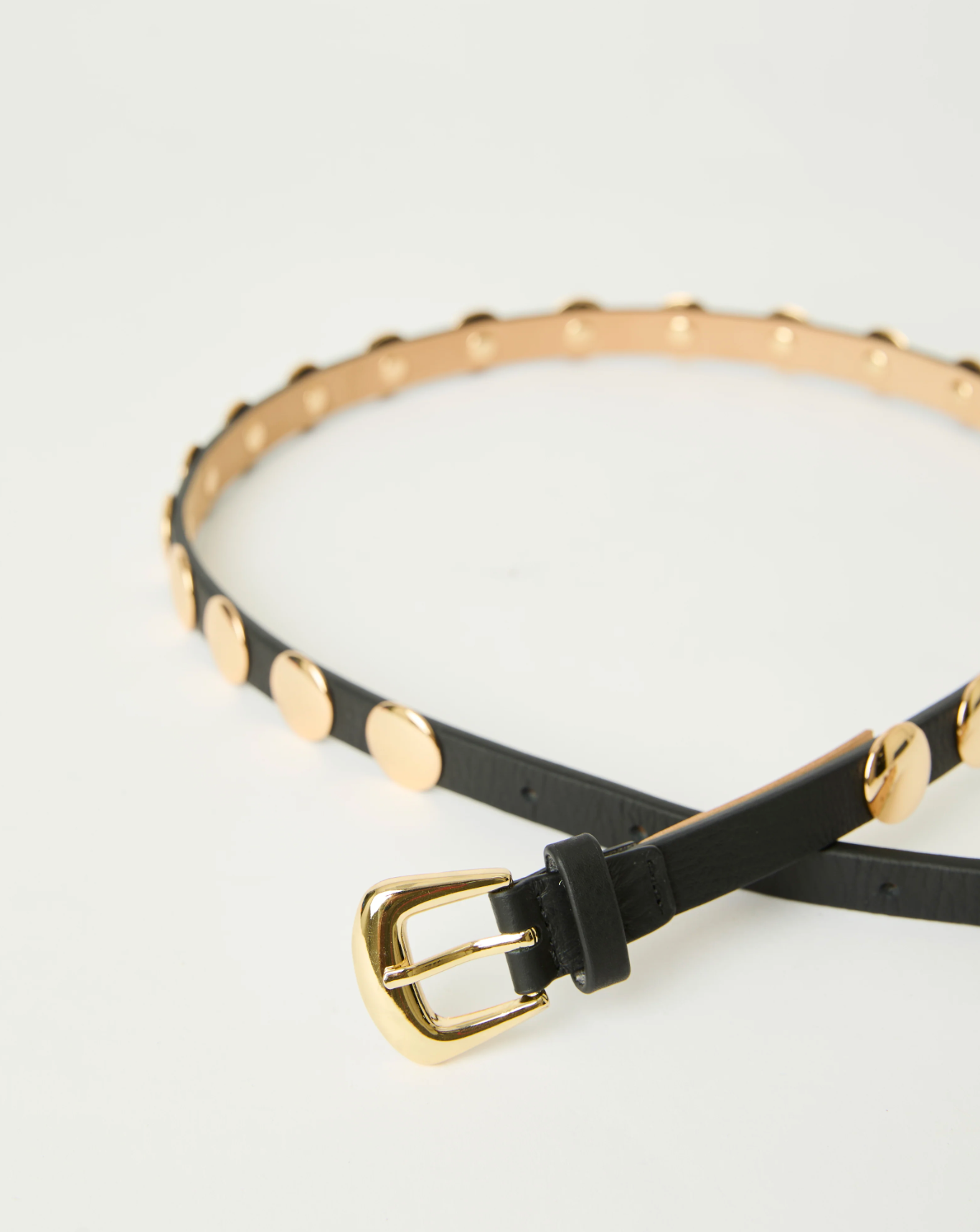 Ames Leather Belt - Black Gold