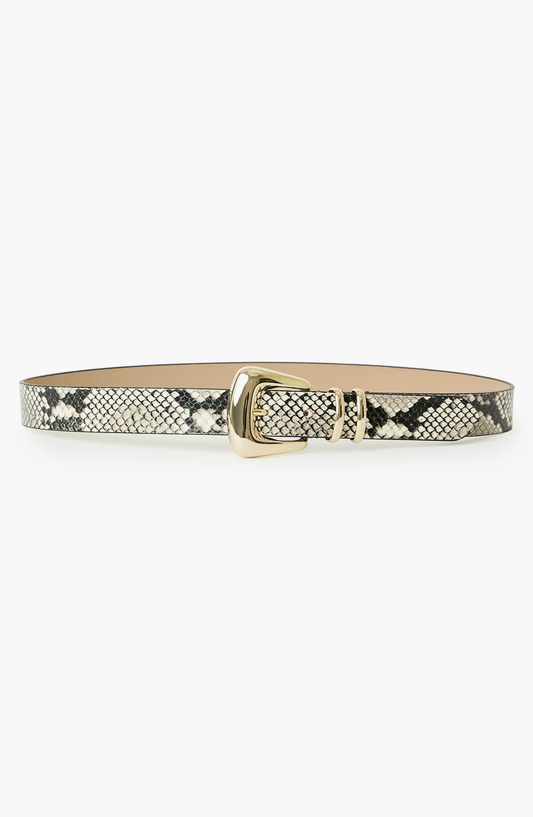 Milan Python Belt - Camel Gold