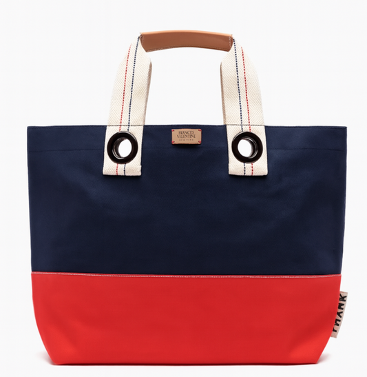 Summer Tote - Navy/Red