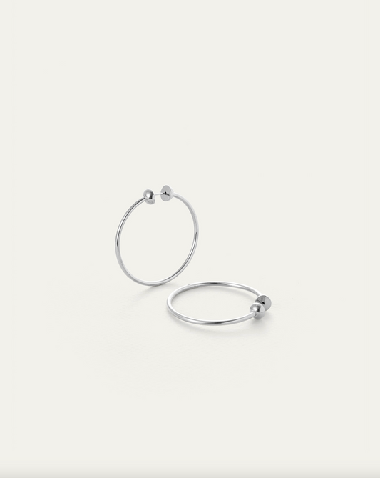 Small Icon Hoops - Silver